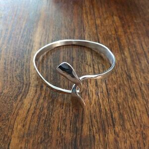 Handmade hammered sterling silver bracelet by CG Whitfield